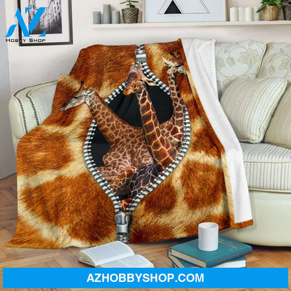 Giraffe Zipper Blanket Gift For Giraffe Lovers Birthday Gift Home Decor Bedding Couch Sofa Soft and Comfy Cozy