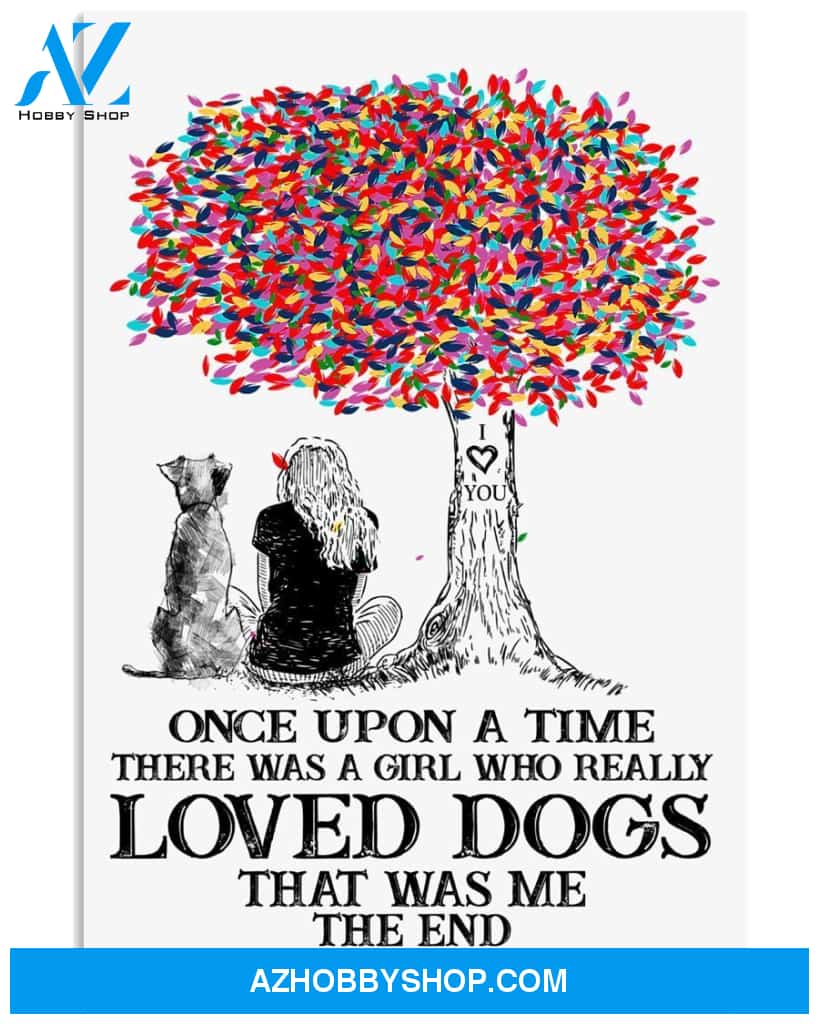 Girl Loved Dogs Canvas And Poster Wall Decor Visual Art Mother's Day Gift