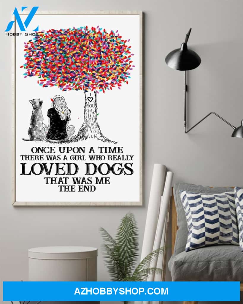 Girl Loved Dogs Canvas And Poster Wall Decor Visual Art Mother's Day Gift