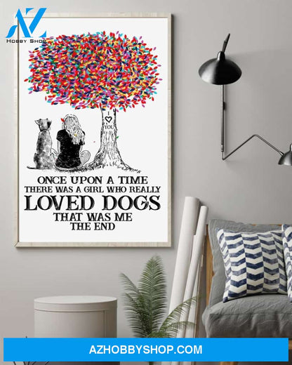 Girl Loved Dogs Canvas And Poster Wall Decor Visual Art Mother's Day Gift