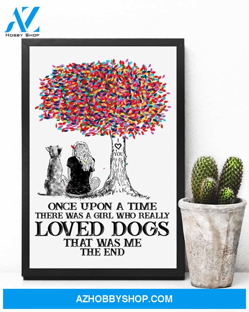 Girl Loved Dogs Canvas And Poster Wall Decor Visual Art Mother's Day Gift