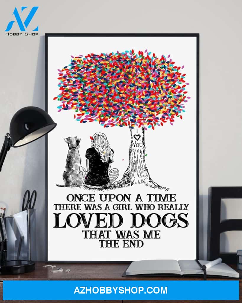 Girl Loved Dogs Canvas And Poster Wall Decor Visual Art Mother's Day Gift
