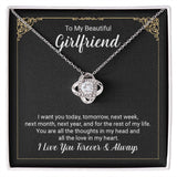 Girlfriend Always And Forever Love Knot Necklace