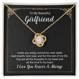 Girlfriend Always And Forever Love Knot Necklace