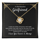 Girlfriend Always And Forever Love Knot Necklace