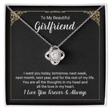 Girlfriend Always And Forever Love Knot Necklace