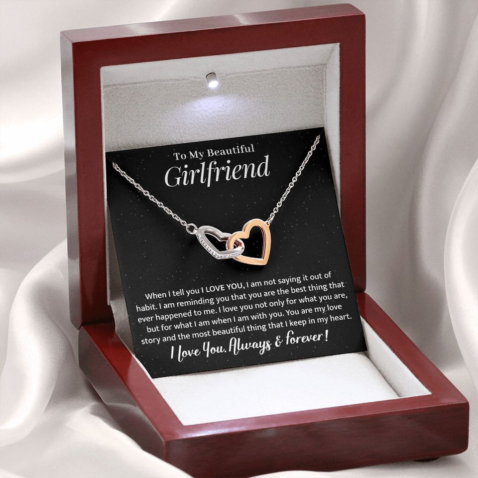 Girlfriend - My Love Story - Interlocking Hearts Necklace