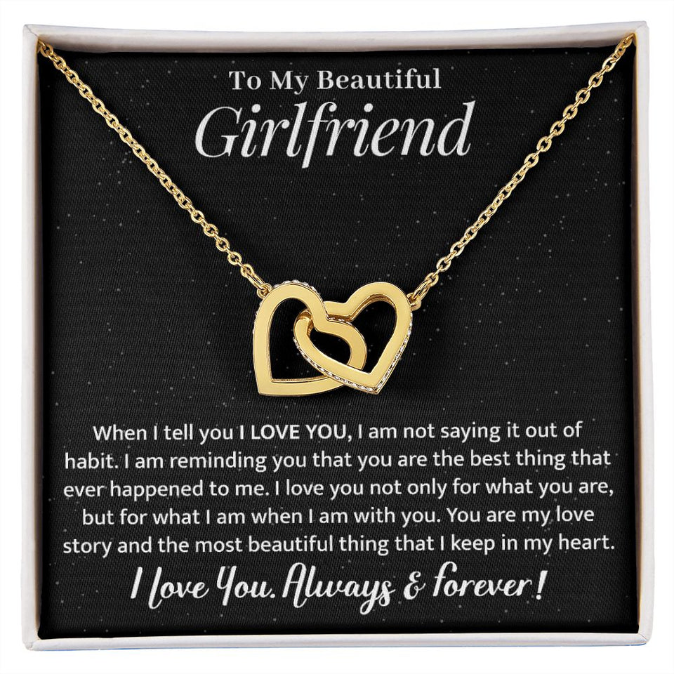 Girlfriend - My Love Story - Interlocking Hearts Necklace