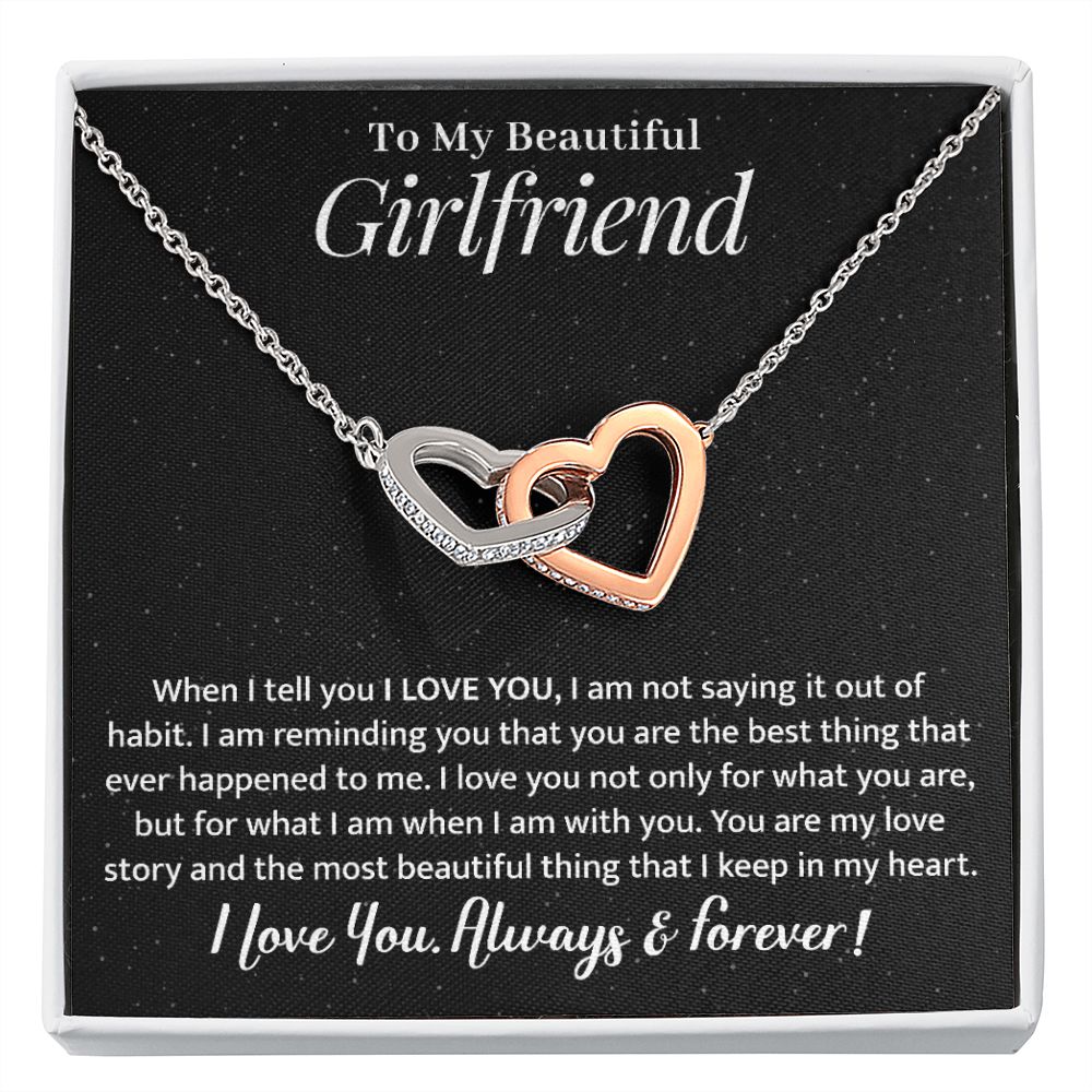 Girlfriend - My Love Story - Interlocking Hearts Necklace