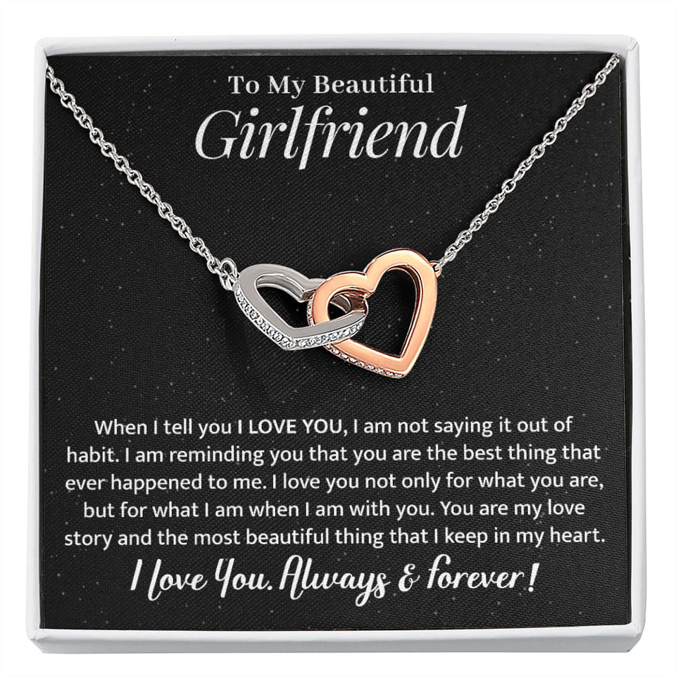 Girlfriend - My Love Story - Interlocking Hearts Necklace