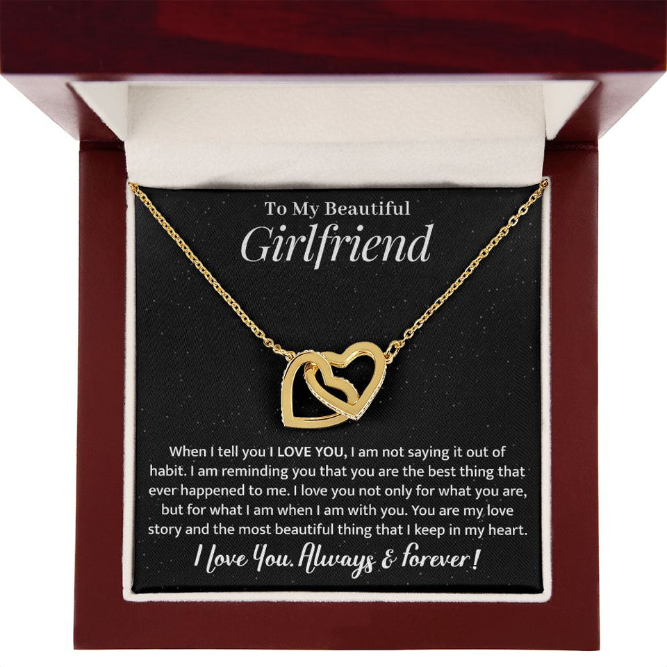 Girlfriend - My Love Story - Interlocking Hearts Necklace