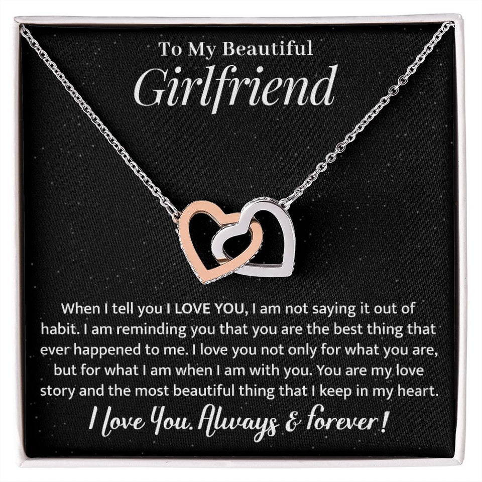 Girlfriend - My Love Story - Interlocking Hearts Necklace