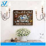 Zalooo Give It To God And Go To Sleep Butterfly Canvas Wall Art Floral Decor
