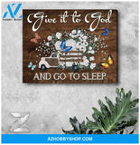 Zalooo Give It To God And Go To Sleep Butterfly Canvas Wall Art Floral Decor