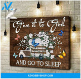 Zalooo Give It To God And Go To Sleep Butterfly Canvas Wall Art Floral Decor