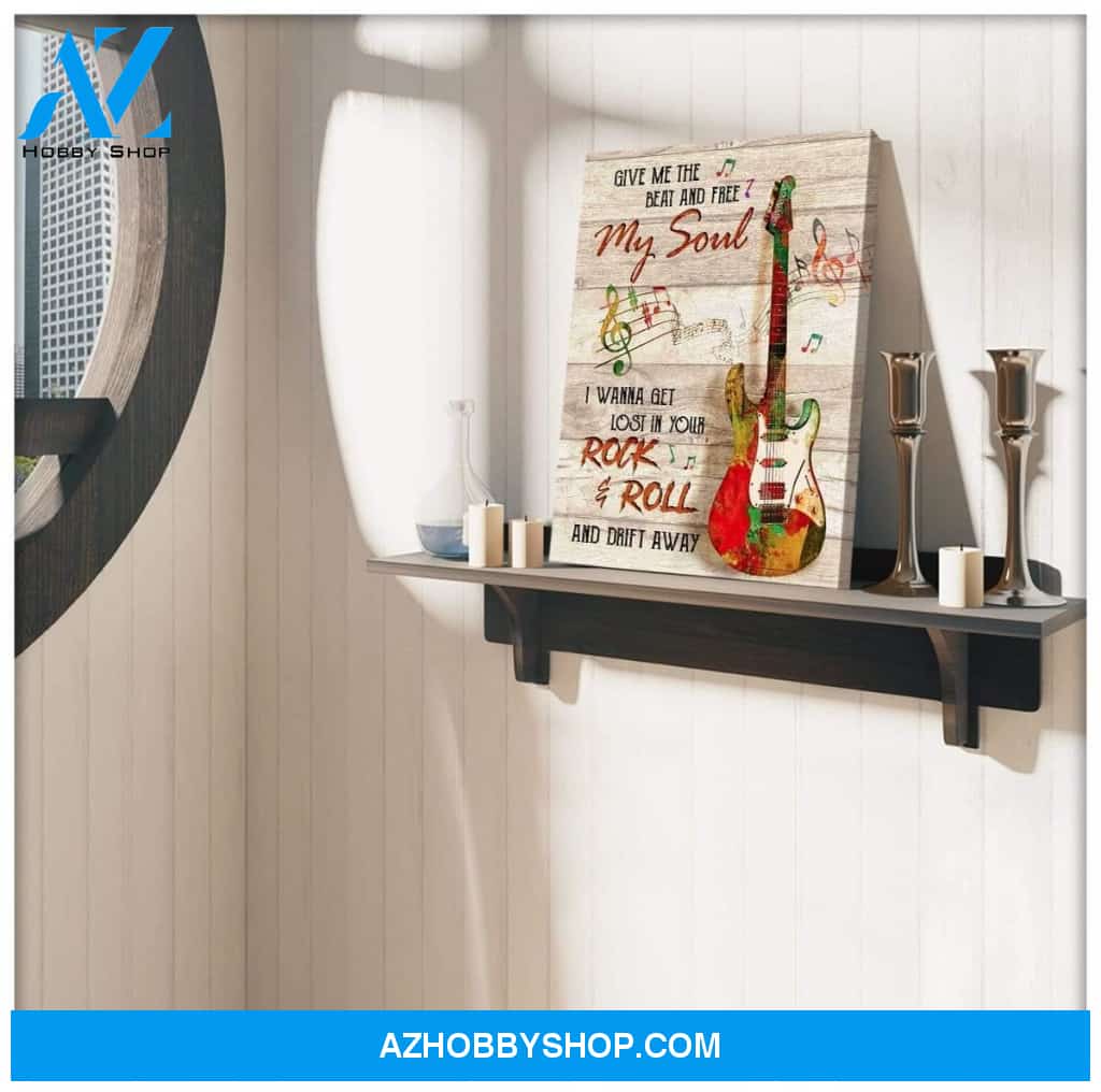 Give Me The Beat Guitar Wall Art Canvas