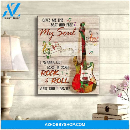 Give Me The Beat Guitar Wall Art Canvas
