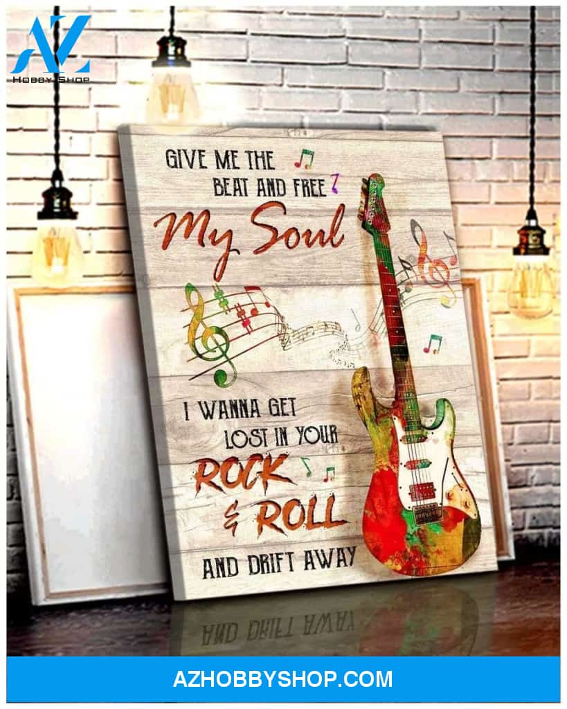 Give Me The Beat Guitar Wall Art Canvas