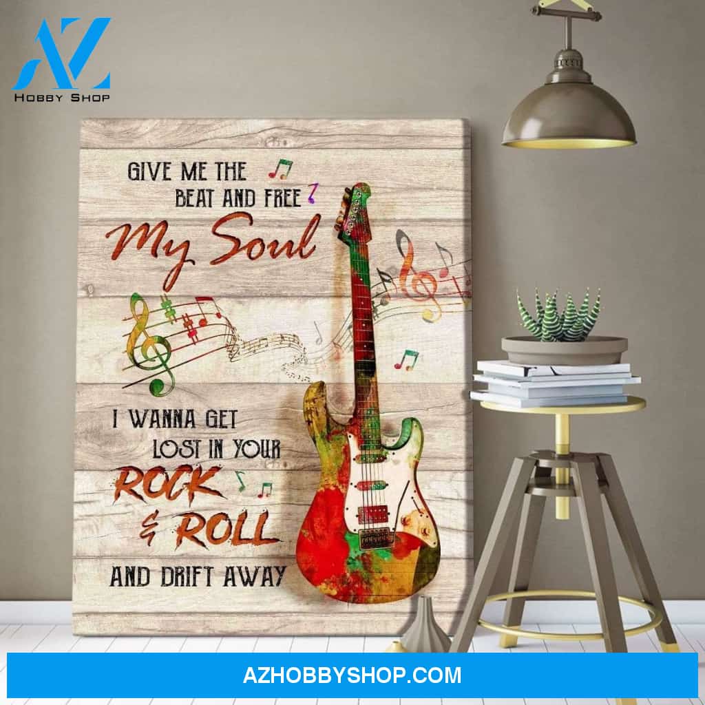 Give Me The Beat Guitar Wall Art Canvas