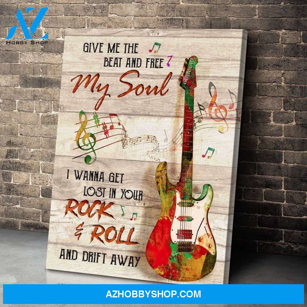 Give Me The Beat Guitar Wall Art Canvas
