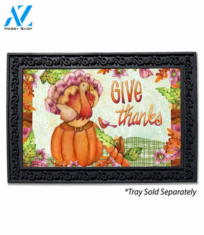 Give Thanks Turkey Doormat - 18" x 30"