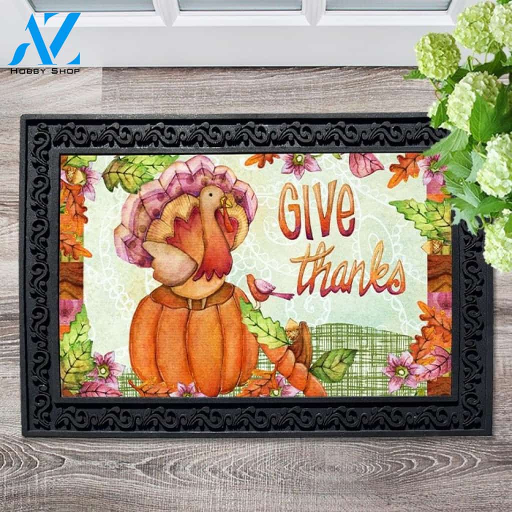 Give Thanks Turkey Doormat - 18" x 30"
