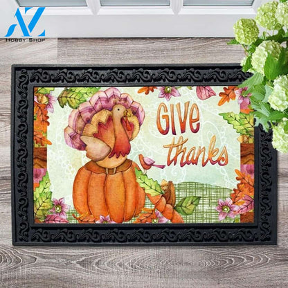 Give Thanks Turkey Doormat - 18" x 30"