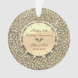 Glitter Stars Diamonds 50Th Wedding Anniversary Ornament