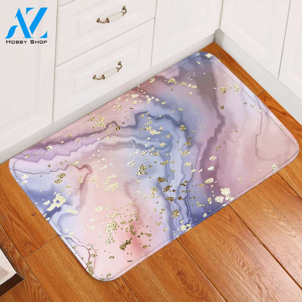 Glittered Pink Stream Door Mat