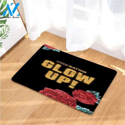 glow up pink nation and roses doormats