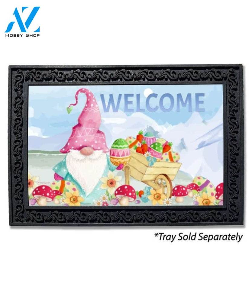 Gnome Easter Wheelbarrow Doormat - 18" x 30"