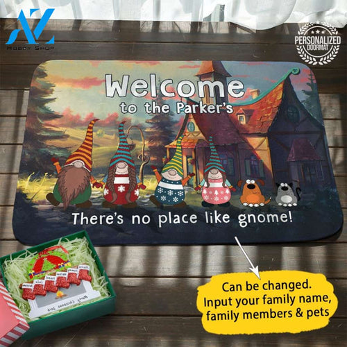 Gnome Family Personalized Doormat