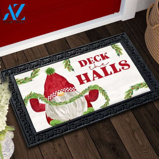 Gnome for Christmas Deck the Halls Doormat - 18" x 30"