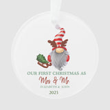 Gnome Pine Tree Sleigh Our First Christmas Ornament