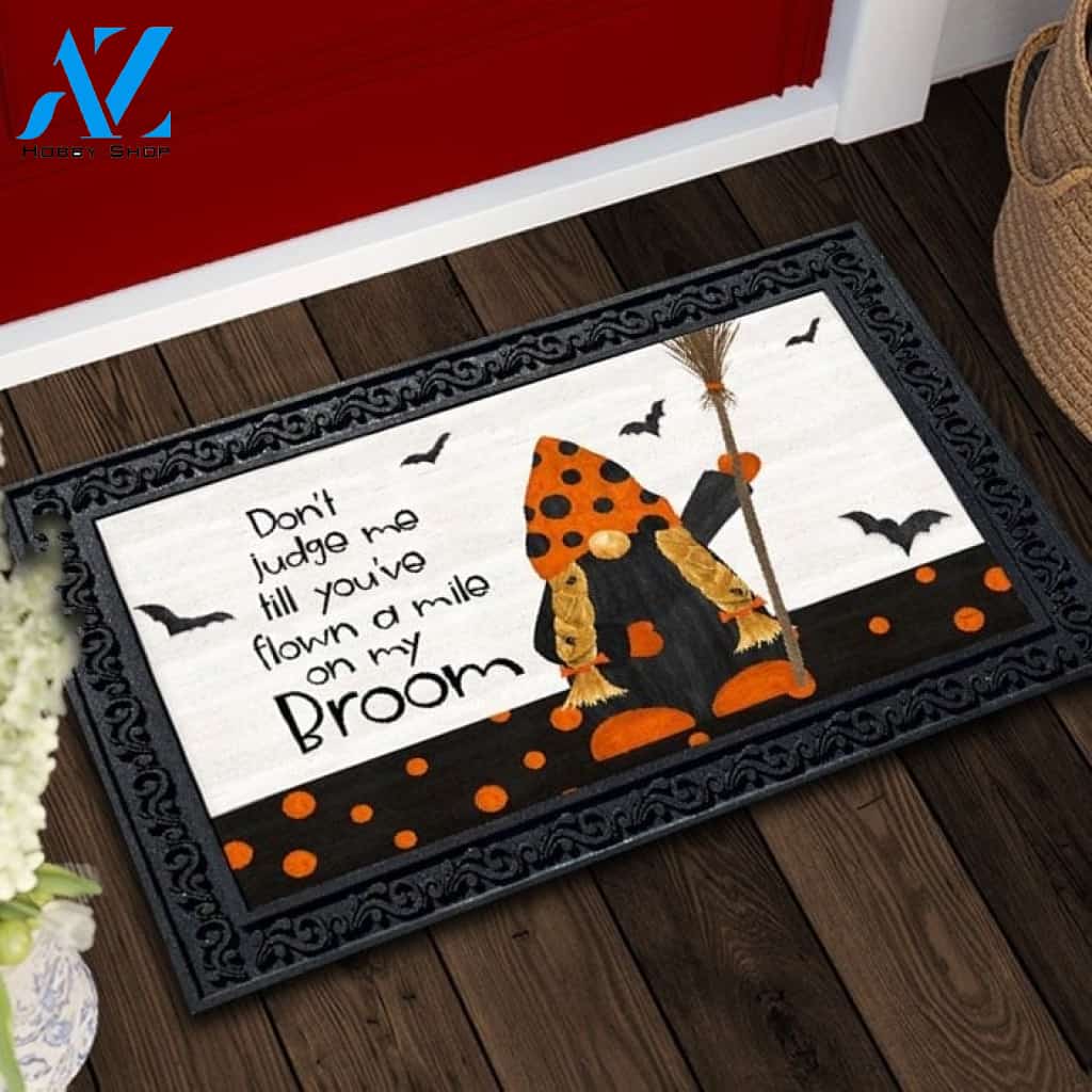 Gnomes of Halloween Broom Doormat - 18" x 30"