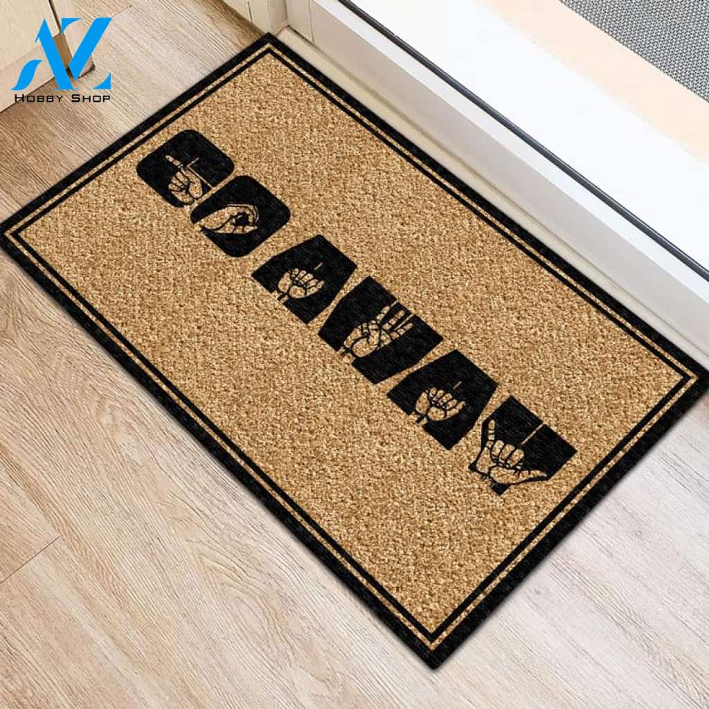 Go Away Asl Doormat | Welcome Mat | House Warming Gift