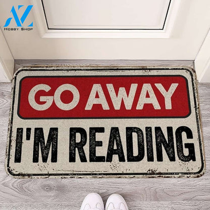 Go Away I'm Reading Doormat Funny Cat Doormat Warm House Gift Welcome Mat Front Porch Decor Birthday Gift Funny Gift Gift For Cat Lover