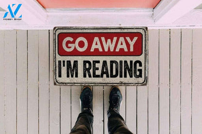 Go Away I'm Reading Doormat Funny Cat Doormat Warm House Gift Welcome Mat Front Porch Decor Birthday Gift Funny Gift Gift For Cat Lover