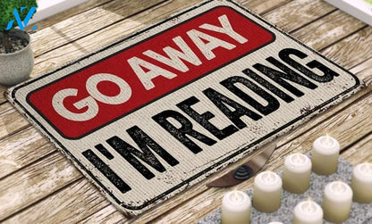 Go Away I'm Reading Doormat Funny Cat Doormat Warm House Gift Welcome Mat Front Porch Decor Birthday Gift Funny Gift Gift For Cat Lover