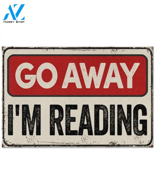 Go Away I'm Reading Funny Indoor And Outdoor Doormat Warm House Gift Welcome Mat Gift For Reading Lovers