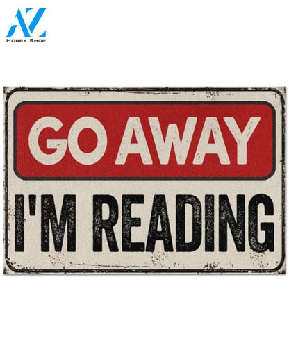 Go Away I'm Reading Funny Indoor And Outdoor Doormat Warm House Gift Welcome Mat Gift For Reading Lovers
