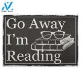 Go Away Im Reading Funny Indoor And Outdoor Doormat Warm House Gift Welcome Mat Birthday Gift For Book Lover