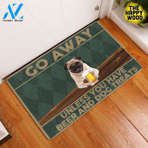 Go Away Pug Doormat