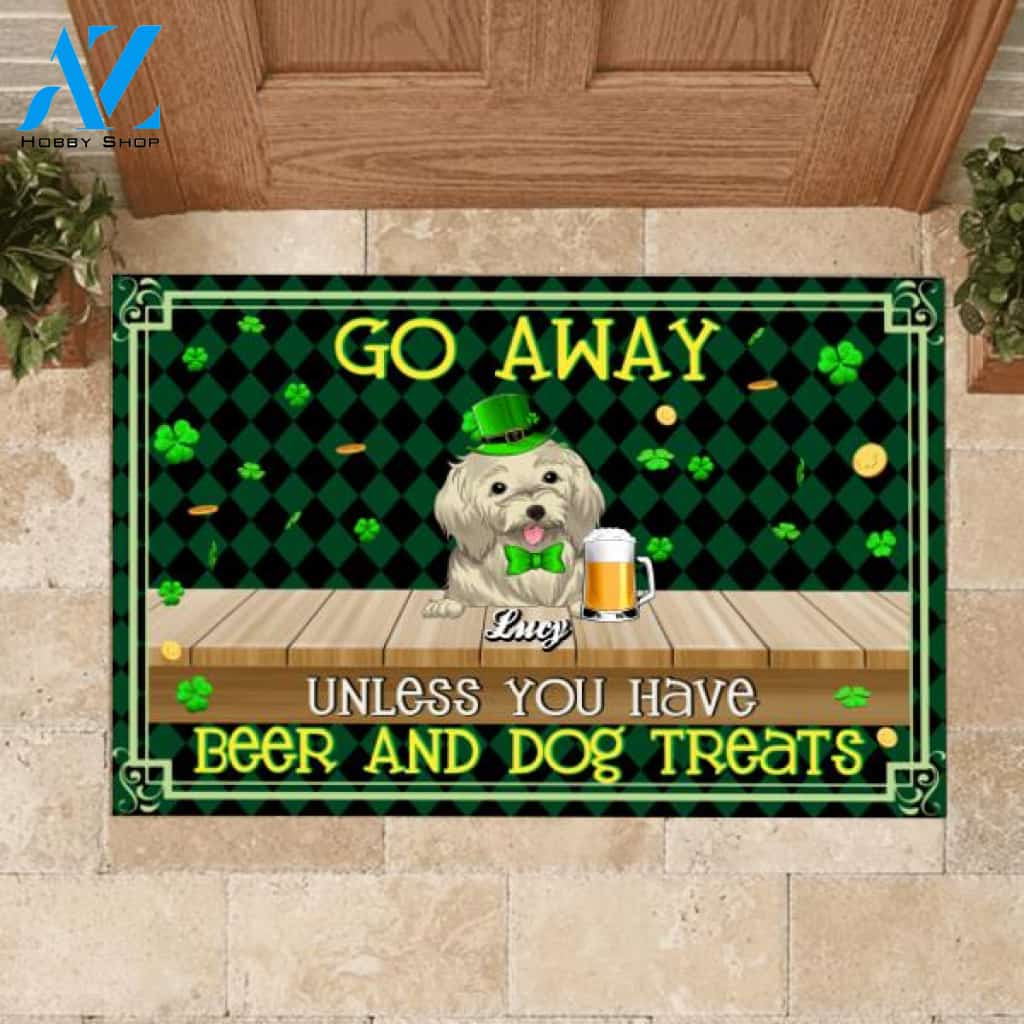 Go Away Unless You Have Beer And Dog Treats Doormat
