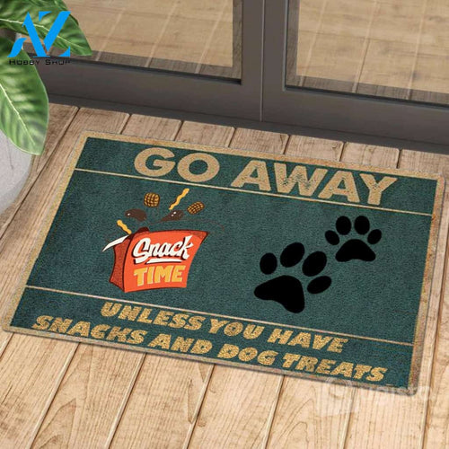 Go Away Unless You Have Snacks And Dog Treats - Doormat Welcome Mat House Warming Gift Home Decor Gift for Dog Lovers Funny Doormat Gift Idea