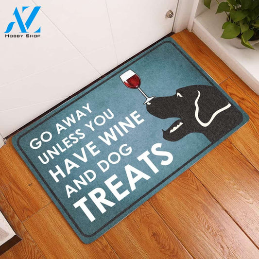Go Away Unless You Have Wine&Black Dog Treats All Over Printing Doormat