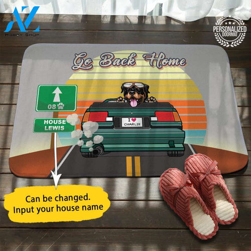 Go Back Home Personalized Doormat