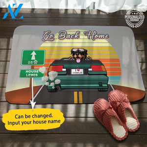 Go Back Home Personalized Doormat