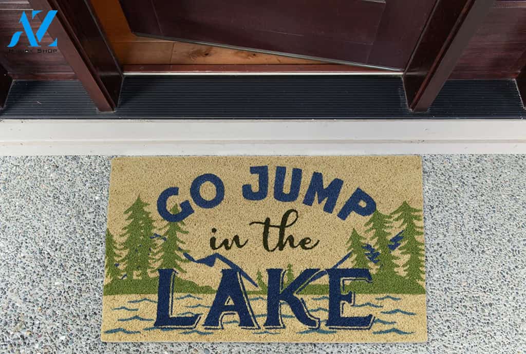 Go Jump In The Lake Funny Indoor And Outdoor Doormat Warm House Gift Welcome Mat Gift For Friend Family