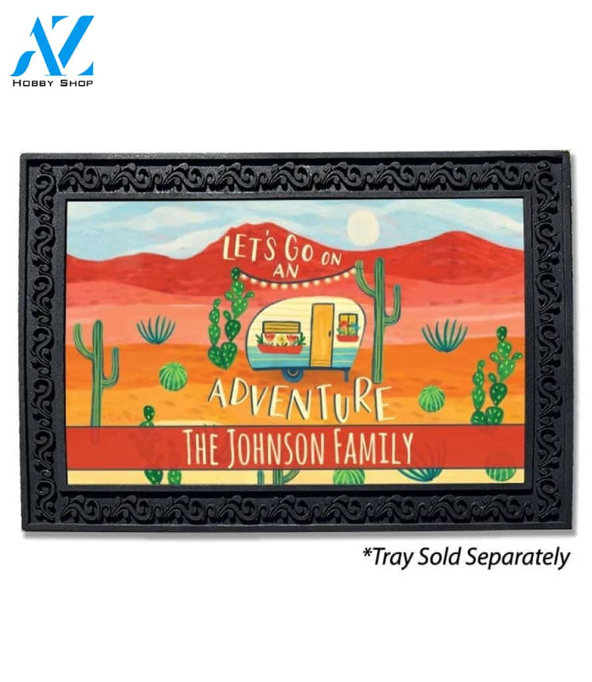 Go On an Adventure Camper Personalized Doormat - 18" x 30"